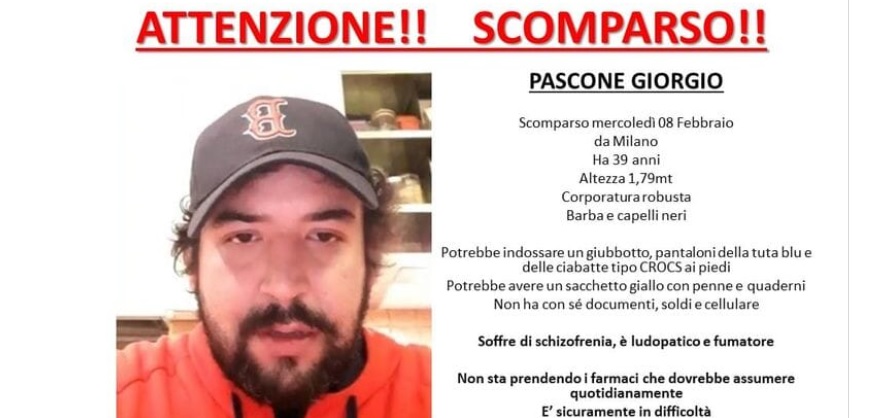 Scomparso a Milano – L’appello della famiglia: “Aiutateci a trovarlo”