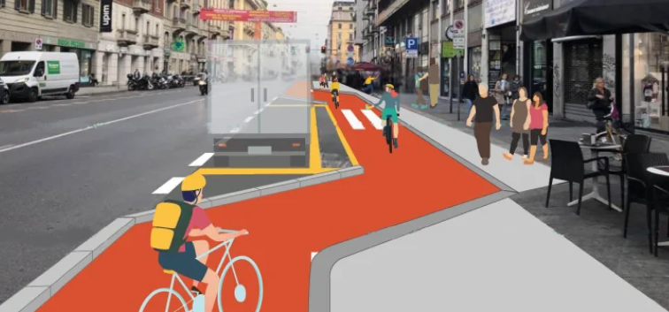 Milano: partiti i lavori per la nuova pista ciclabile in corso Buenos Aires – Il progetto