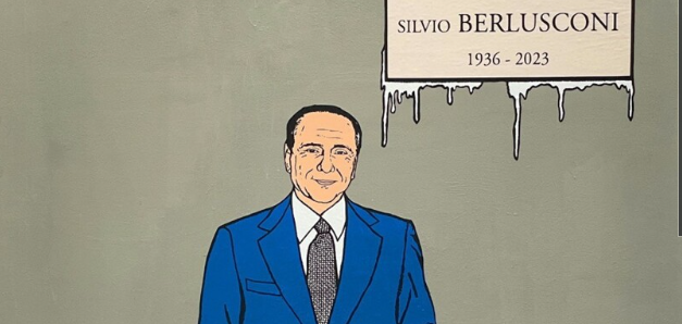 “Berlusconi, vecchio p….” – Subito vandalizzato il murales dedicato al Cavaliere