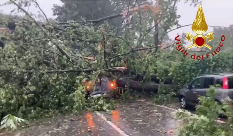 Temporali a Milano –  Alberi caduti e disagi, continua l’allerta arancione in città. La situazione
