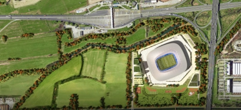 Ecco il nuovo stadio da 70 mila posti nell’hinterland milanese – Immerso nel verde e ben collegato al centro città