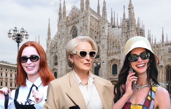 A Milano da oggi le riprese del “Diavolo veste Prada 2” – Ecco dove: i fan si arrampicano sui pali