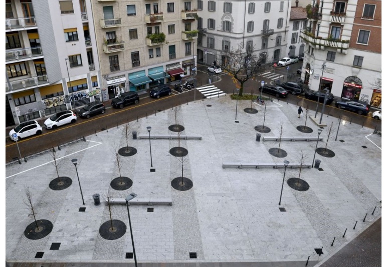 Milano – Rinasce piazza Quasimodo: restituita ai Milanesi dopo la riqualificazione. Nuovi alberi e spazi per tutti